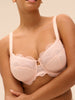 Full cup support bra - Petal Powder