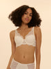 Squared neckline spacer bra - Natural