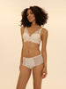 Squared neckline spacer bra - Natural