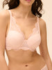 Squared neckline spacer bra - Petal Powder