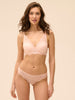 Squared neckline spacer bra - Petal Powder