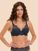 Squared neckline spacer bra - Prestige Blue
