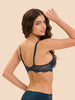 Squared neckline spacer bra - Prestige Blue