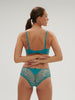 Plunging underwired bra - Atoll Blue