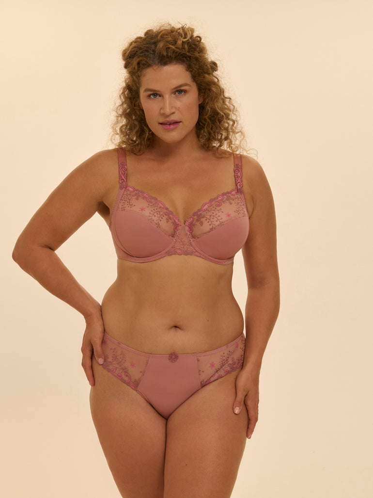 Full cup support bra - Smokey Pink