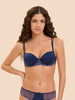 Squared neckline spacer bra - Rainbow Blue