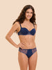 Squared neckline spacer bra - Rainbow Blue