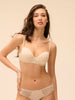 Squared neckline spacer bra - Topaz Beige