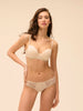 Squared neckline spacer bra - Topaz Beige