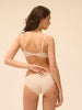 Squared neckline spacer bra - Topaz Beige