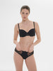 Squared neckline spacer bra - Gem Black