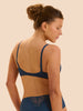 Squared neckline spacer bra - Petrol blue