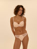 Squared neckline spacer bra - Chic Beige