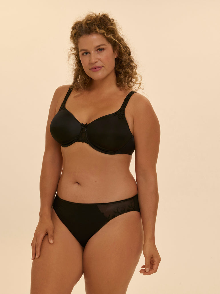 Rigid moulded bra - Black