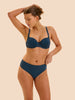 High waist slip - Petrol blue