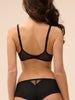 Plunging underwired bra - Black