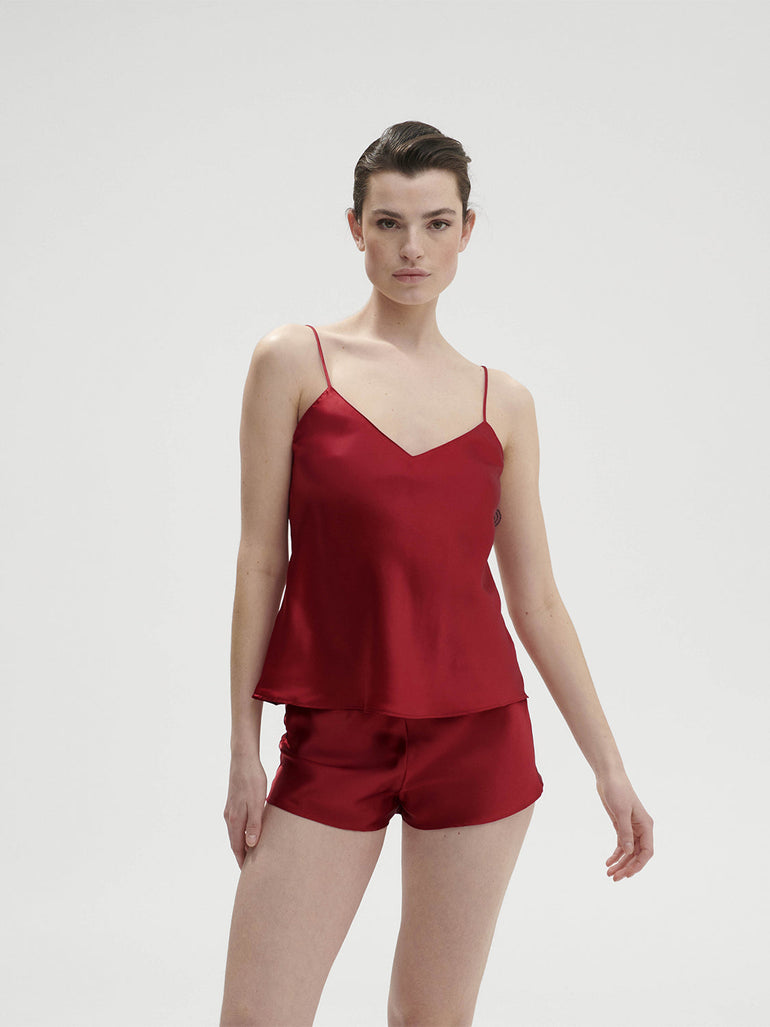 Dream Silk Top - Tango Red