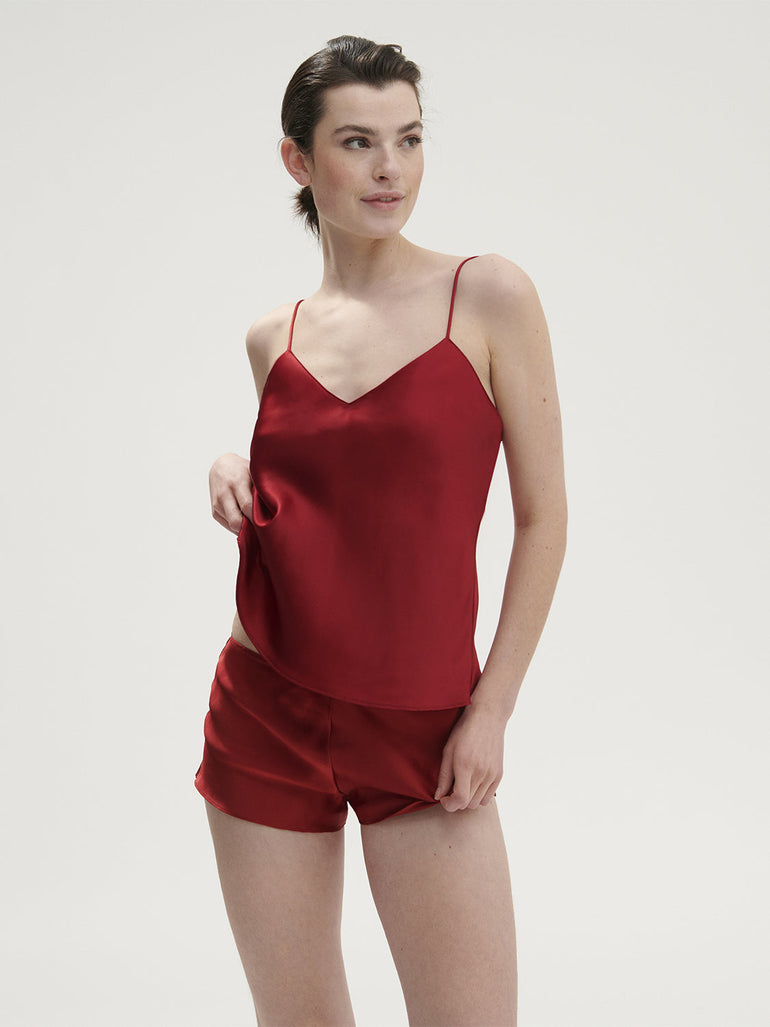 Dream Silk Top - Tango Red