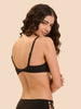 Plunging underwired bra - Black Tattoo