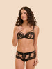 Plunging underwired bra - Black Tattoo