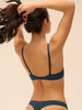 Plunging underwired bra - Prestige Blue