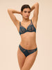 Plunging underwired bra - Prestige Blue