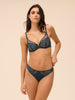 Plunging underwired bra - Prestige Blue