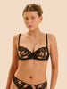 Half cup bra - Black Tattoo