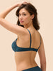 Plunging push-up bra - Prestige Blue
