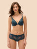 Plunging push-up bra - Prestige Blue