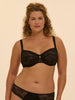 Squared neckline full cup bra - Black