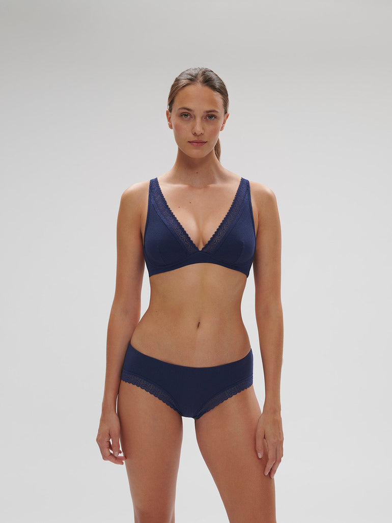 Structured wireless bra - Midnight