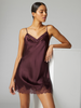 Silk Dress - Night red