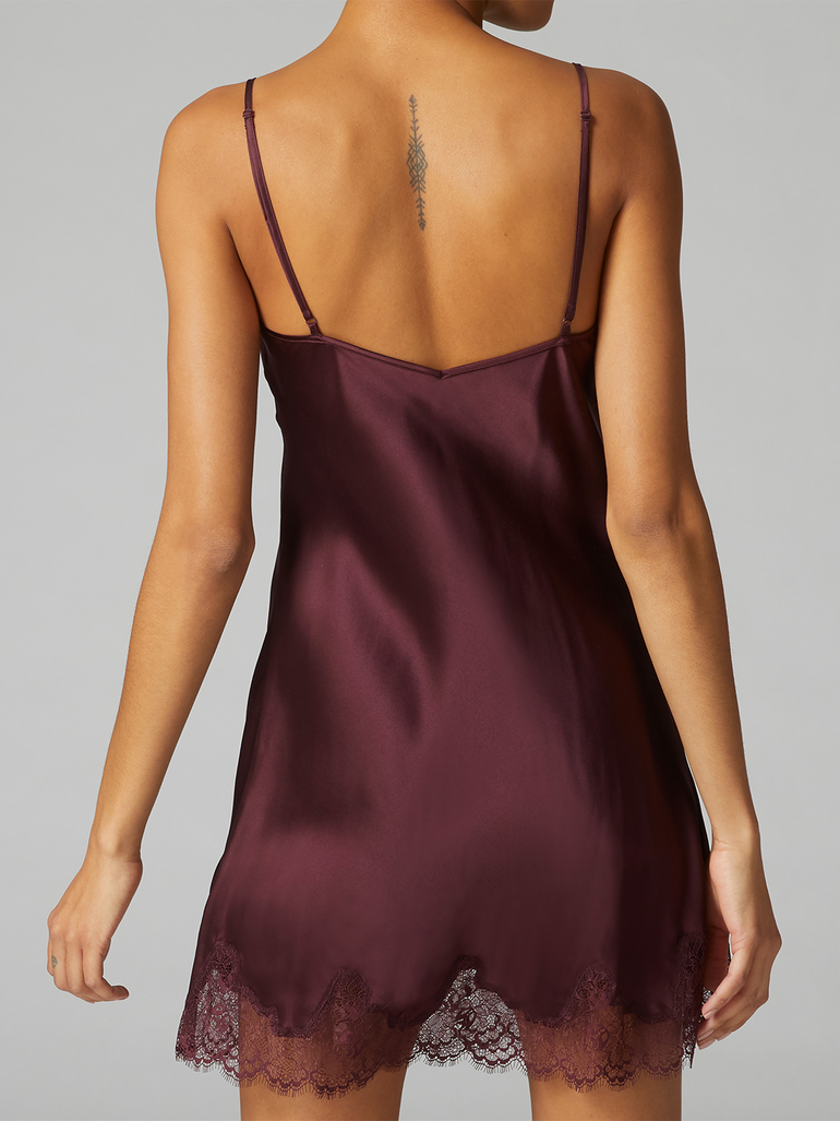 Silk Dress - Night red
