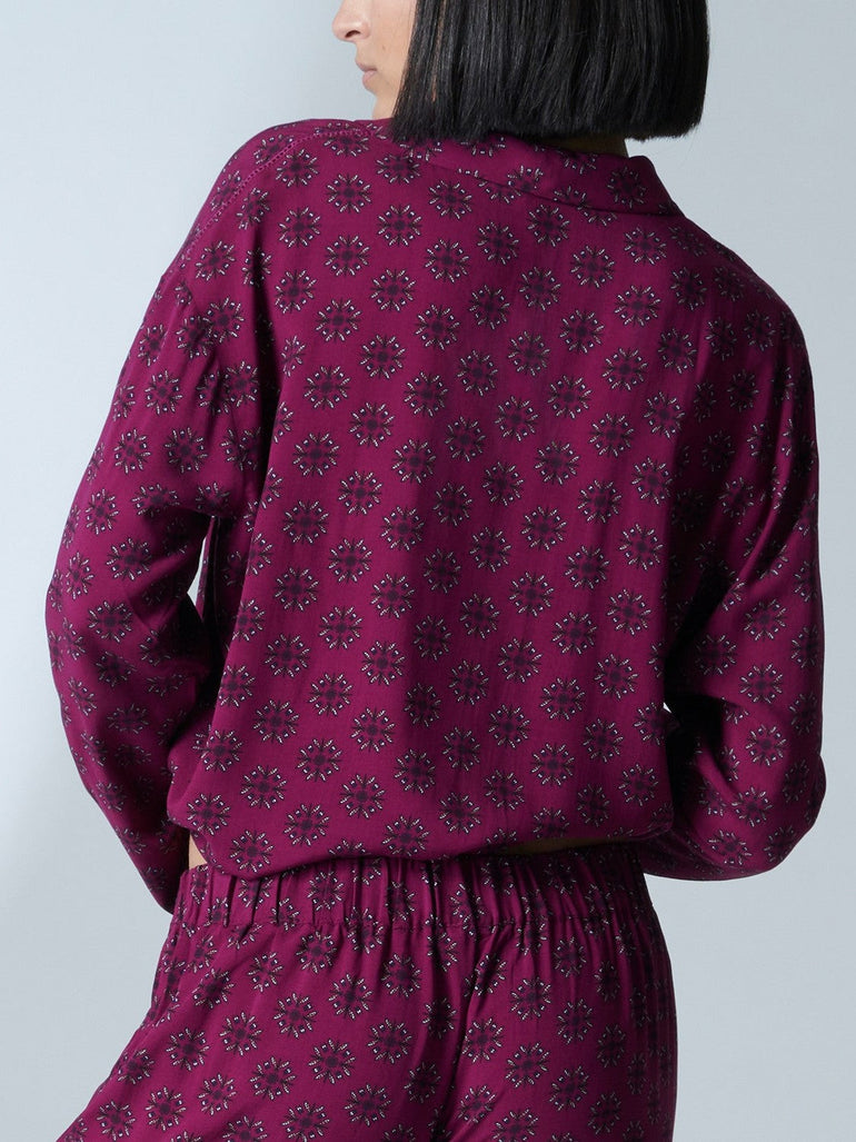Long Sleeve Top - Dragonfly Print