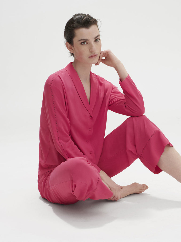 Songe Long Sleeve Top - Pitaya Pink
