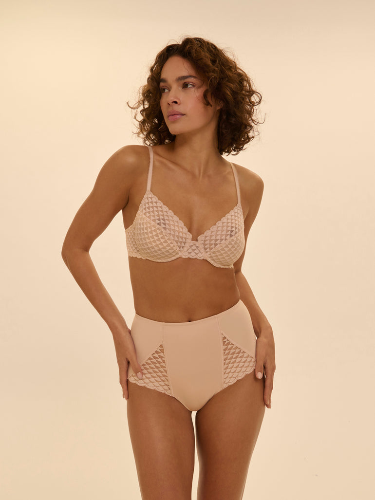 Moulded underwired bra - Peau rosée