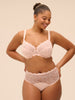 Full cup support bra - Petal Powder
