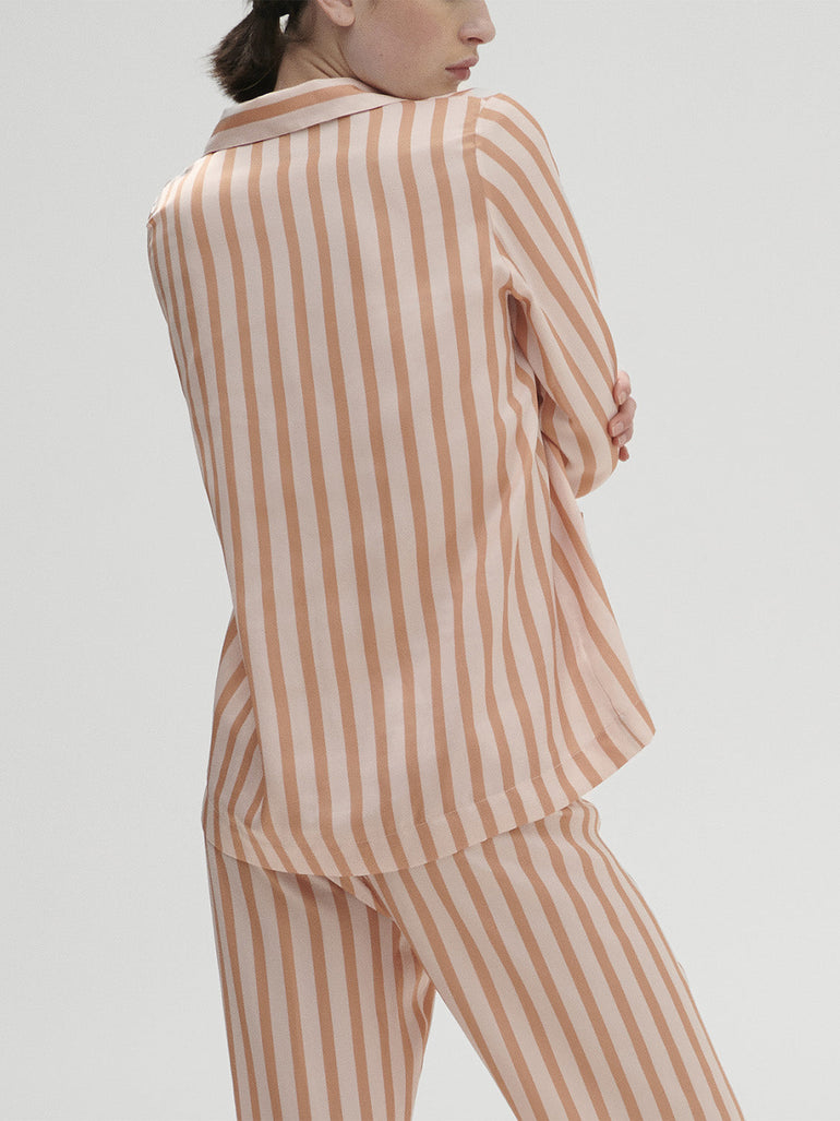 Caprice Long Sleeve Top - Peach Nights