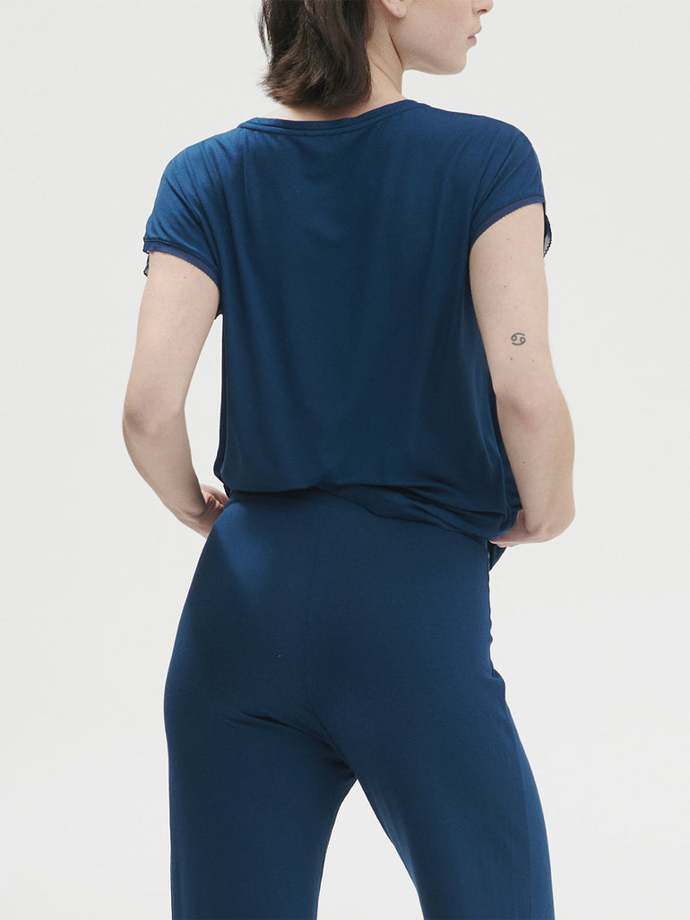 Aurore Short Sleeve Top - Poseidon Blue