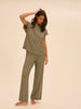 Short Sleeve Top - Clay Green