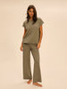 Short Sleeve Top - Clay Green