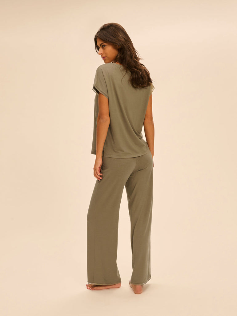 Short Sleeve Top - Clay Green