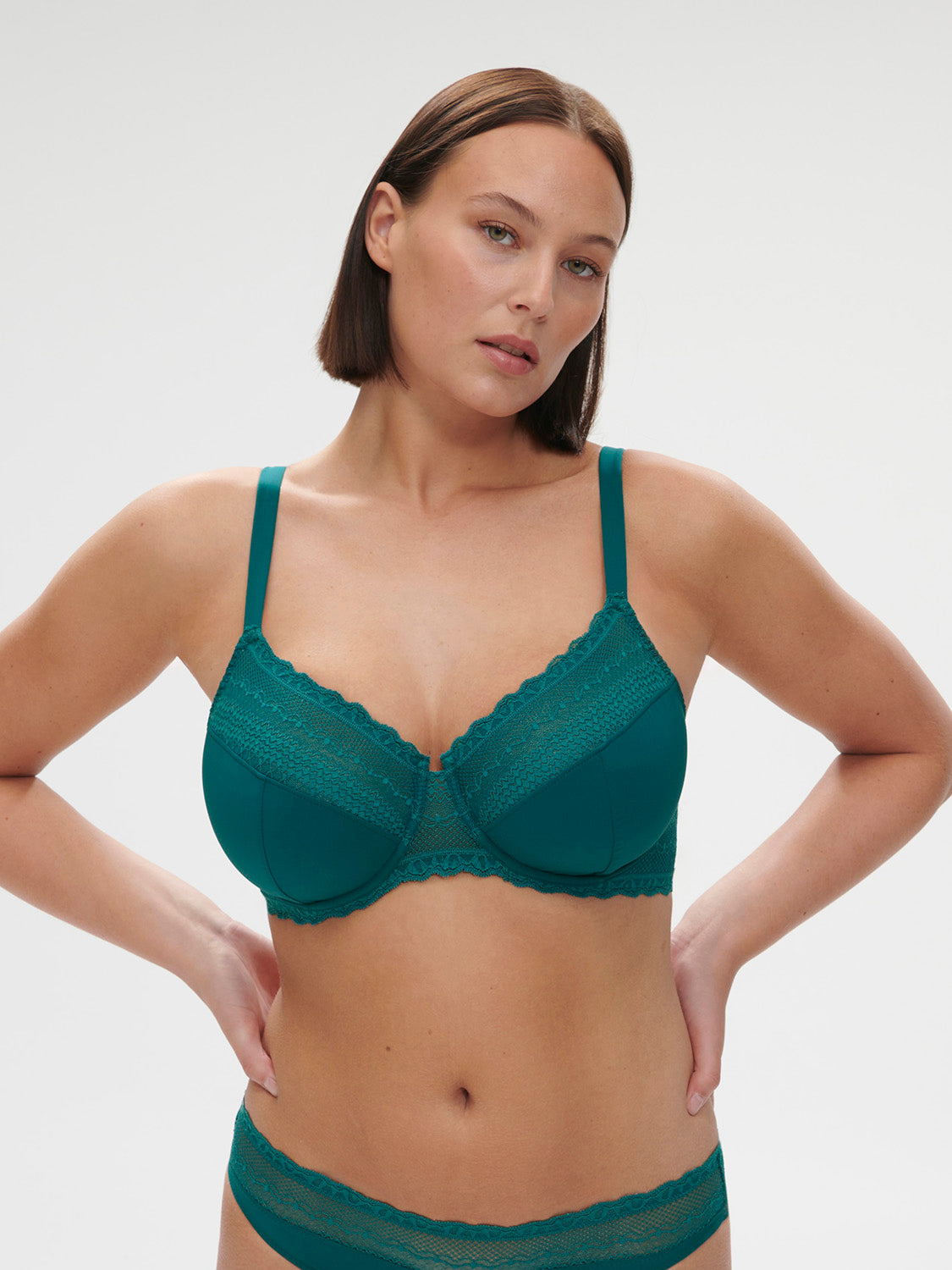 Full cup support bra - BLUE