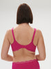 Squared neckline full cup bra - Hibiscus Pink