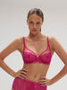 Plunging underwired bra - Hibiscus Pink