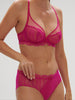 Plunging underwired bra - Hibiscus Pink
