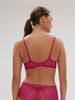 Plunging underwired bra - Hibiscus Pink