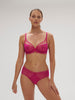 Plunging underwired bra - Hibiscus Pink