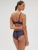 Plunging underwired bra - Midnight